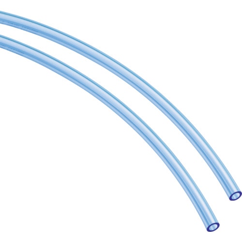 トラスコ中山 ピスコ ソフトポリウレタンチューブ クリアブルー 6×4mm 100M（ご注文単位1巻）【直送品】