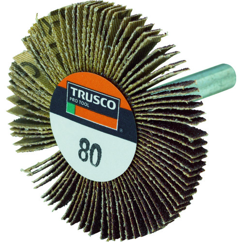 トラスコ中山 TRUSCO 薄型フラップホイール 50X5X6 #80 5個入（ご注文単位 1箱）【直送品】