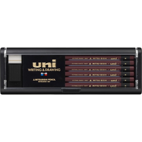 トラスコ中山 uni ユニ鉛筆 H (12本入)（ご注文単位 1箱）【直送品】