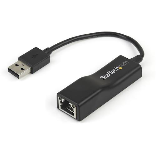 トラスコ中山 スターテック LANアダプター/USB 2.0/1x RJ45/10Mbps/100Mbps/ブラック （ご注文単位 1箱）【直送品】