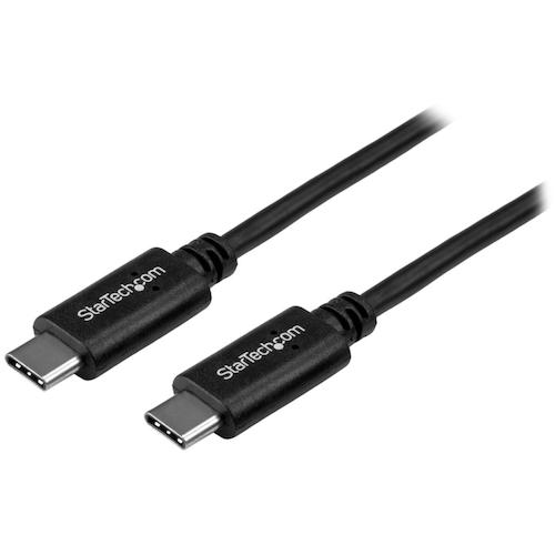 トラスコ中山 スターテック USB－Cケーブル／1m／USB 2.0／480Mbps／Type－C － Type－C／100W／オス－オス／ブラック 539-8519  (ご注文単位1袋) 【直送品】