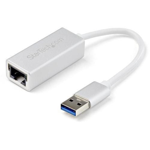 トラスコ中山 スターテック LANアダプター／USB 3.0／1x RJ45／10／100／1000 Mbps／シルバー 492-9750  (ご注文単位1箱) 【直送品】