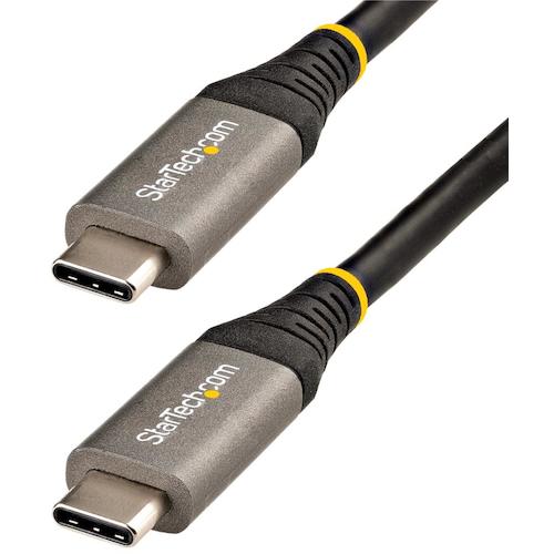 トラスコ中山 スターテック USB－Cケーブル／2m／USB 3.2 Gen1／5Gbps／Type－C － Type－C／100W／オス－オス 540-0080  (ご注文単位1袋) 【直送品】