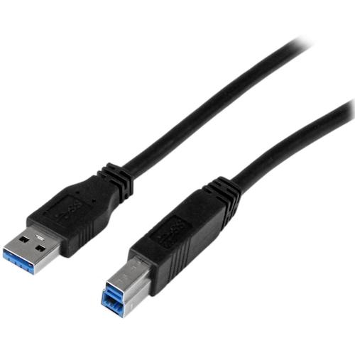 トラスコ中山 スターテック USB 3.0ケーブル／1m／Type‐A － Type‐B／5Gbps／オス－オス／IF認証／ブラック／タイプB 538-9751  (ご注文単位1袋) 【直送品】