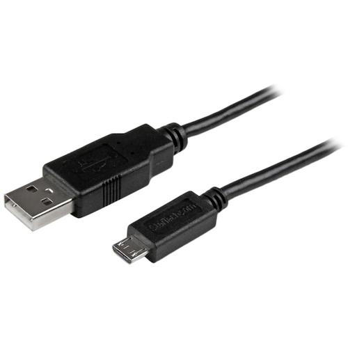 トラスコ中山 スターテック USB 2.0ケーブル／50cm／Type‐A － MicroB／480Mbps／オス－オス／ブラック／マイクロB 538-9737  (ご注文単位1袋) 【直送品】