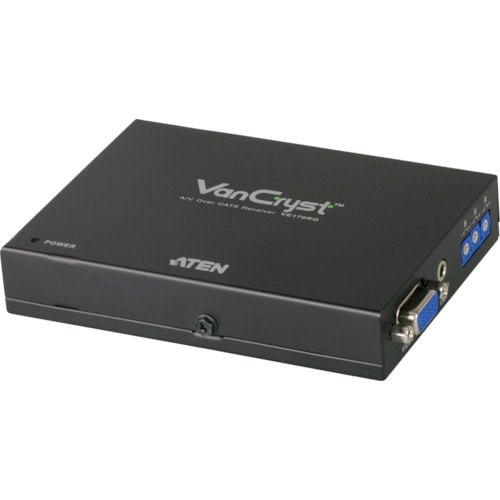 トラスコ中山 ATEN ビデオ延長器用レシーバー VGA / Cat5 / スキュー調整対応（ご注文単位 1台）【直送品】