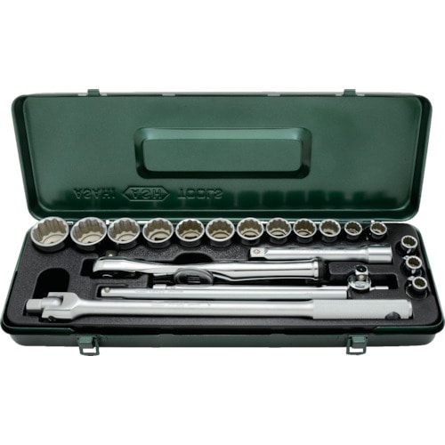 トラスコ中山 ASH レボウェイブソケットレンチセット12.7□×21PCS　855-0866（ご注文単位 1セット）【直送品】