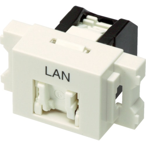 トラスコ中山 コーニング Cat6 RJ45モジュラージャック＋JISプレート用アダプタセット　787-6271（ご注文単位 1セット）【直送品】