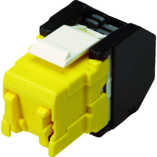 トラスコ中山 コーニング RJ45モジュラージャック ツールレスタイプ Cat5e 黄 787-6653  (ご注文単位1個) 【直送品】