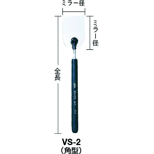 トラスコ中山 KTC チェックミラー大（ご注文単位 1本）【直送品】