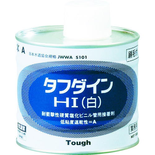 トラスコ中山 クボタケミックス 塩ビ用接着剤 タフダインHI白 500G（ご注文単位 1缶）【直送品】