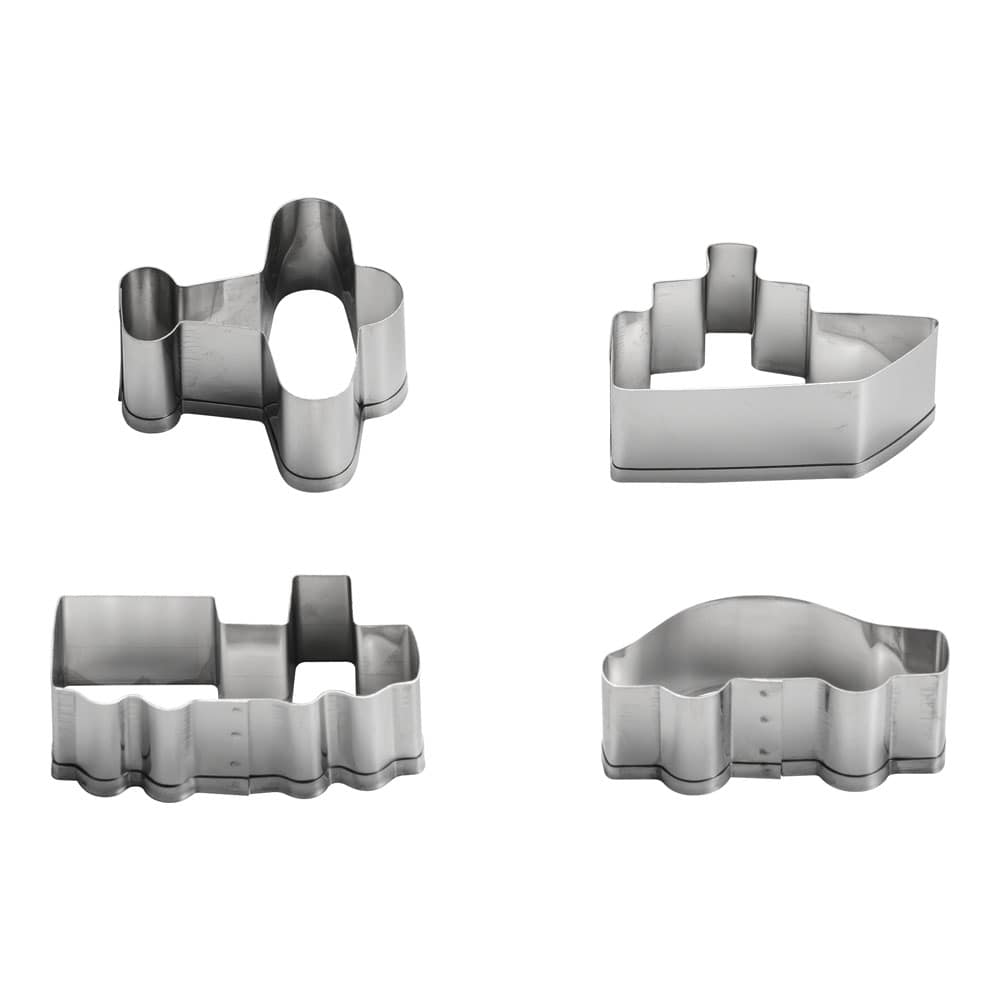 18-8クッキー抜き型セット　№2122 乗り物セット（4ヶ入） 1個（ご注文単位1個）【直送品】