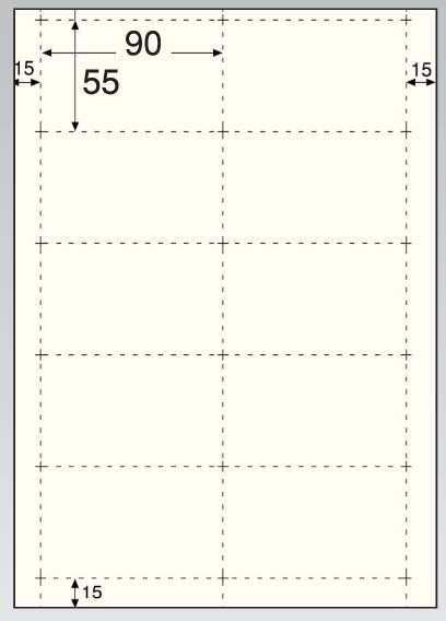 ビジネス名刺　10面厚みしっかりクリーム BX08S　12シート入 1袋（ご注文単位1袋）【直送品】