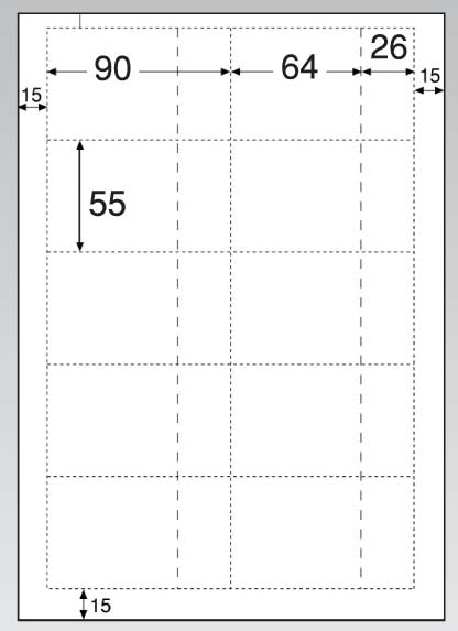 ミニチケット名刺 BX02S　8シート入 1袋（ご注文単位1袋）【直送品】