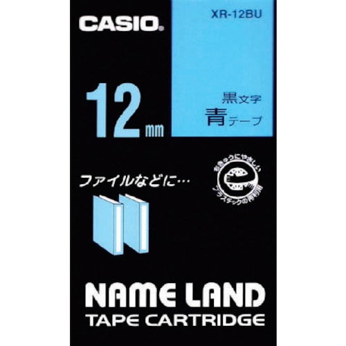 トラスコ中山 カシオ ネームランド用テープカートリッジ 粘着タイプ 12mm　002-2748（ご注文単位 1個）【直送品】