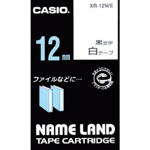 トラスコ中山 カシオ ネームランド用テープカートリッジ 粘着タイプ 12mm　002-2705（ご注文単位 1個）【直送品】