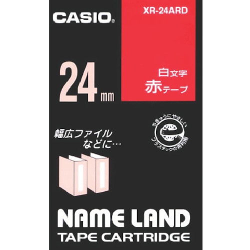 トラスコ中山 カシオ ネームランド用赤テープに白文字24mm（ご注文単位 1個）【直送品】