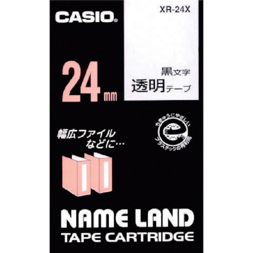 トラスコ中山 カシオ ネームランド用テープカートリッジ 粘着タイプ 24mm　002-2373（ご注文単位 1個）【直送品】