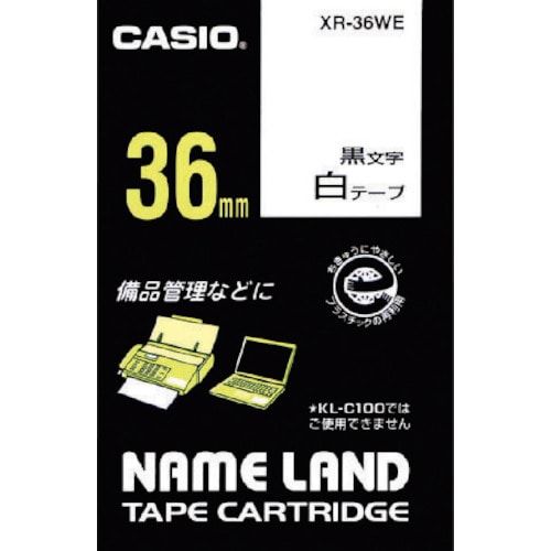 トラスコ中山 カシオ ネームランド用テープカートリッジ 粘着タイプ 36mm　002-2381（ご注文単位 1個）【直送品】