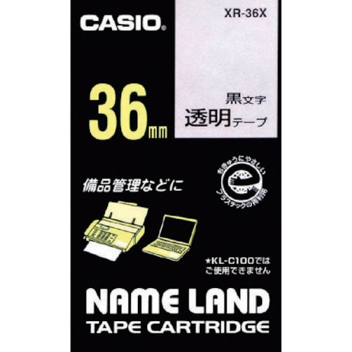 トラスコ中山 カシオ ネームランド用テープカートリッジ 粘着タイプ 36mm　002-2403（ご注文単位 1個）【直送品】