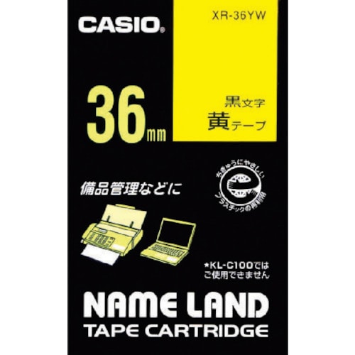 トラスコ中山 カシオ ネームランド用テープカートリッジ 粘着タイプ 36mm　002-2390（ご注文単位 1個）【直送品】