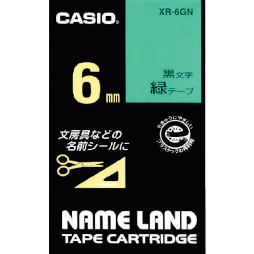 トラスコ中山 カシオ ネームランド用テープカートリッジ 粘着タイプ 6mm　002-2152（ご注文単位 1個）【直送品】