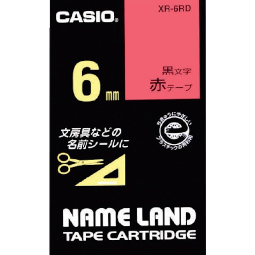 トラスコ中山 カシオ ネームランド用テープカートリッジ 粘着タイプ 6mm　002-2161（ご注文単位 1個）【直送品】