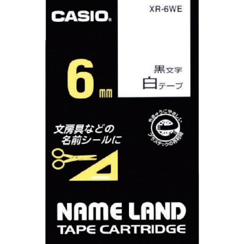 トラスコ中山 カシオ ネームランド用テープカートリッジ 粘着タイプ 6mm　002-2136（ご注文単位 1個）【直送品】