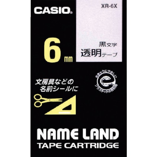 トラスコ中山 カシオ ネームランド用テープカートリッジ 粘着タイプ 6mm　002-2187（ご注文単位 1個）【直送品】