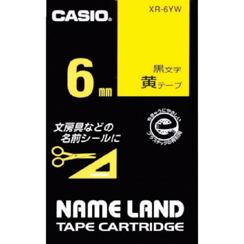 トラスコ中山 カシオ ネームランド用テープカートリッジ 粘着タイプ 6mm　002-2144（ご注文単位 1個）【直送品】