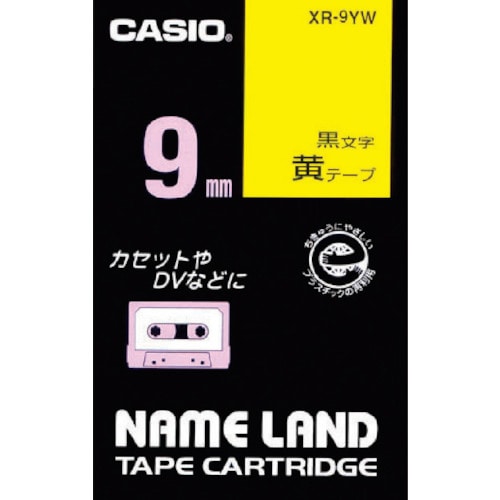 トラスコ中山 カシオ ネームランド用テープカートリッジ 粘着タイプ 9mm　002-2209（ご注文単位 1個）【直送品】