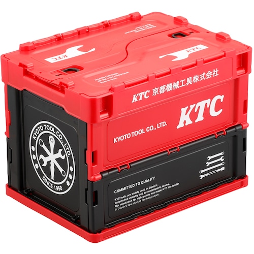 トラスコ中山 KTC KTC折り畳みコンテナ 20L (レッド)（ご注文単位 1個）【直送品】