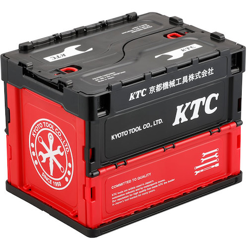 トラスコ中山 KTC KTC折り畳みコンテナ 20L (ブラック)（ご注文単位 1個）【直送品】