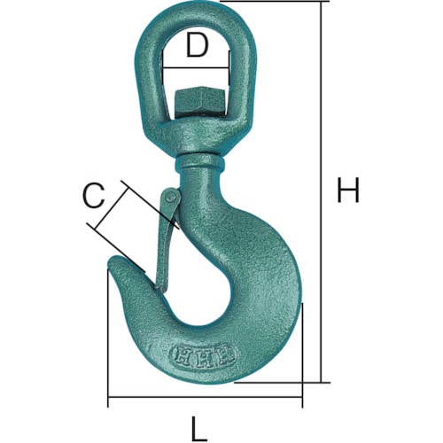 トラスコ中山 HHH スイベルフック 1t（ご注文単位 1個）【直送品】