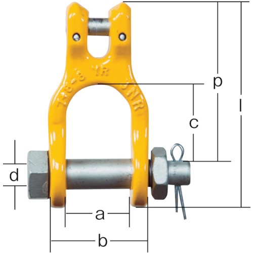 トラスコ中山 象印 クビレスシャックル 1.6t (YR-07)（ご注文単位 1個）【直送品】