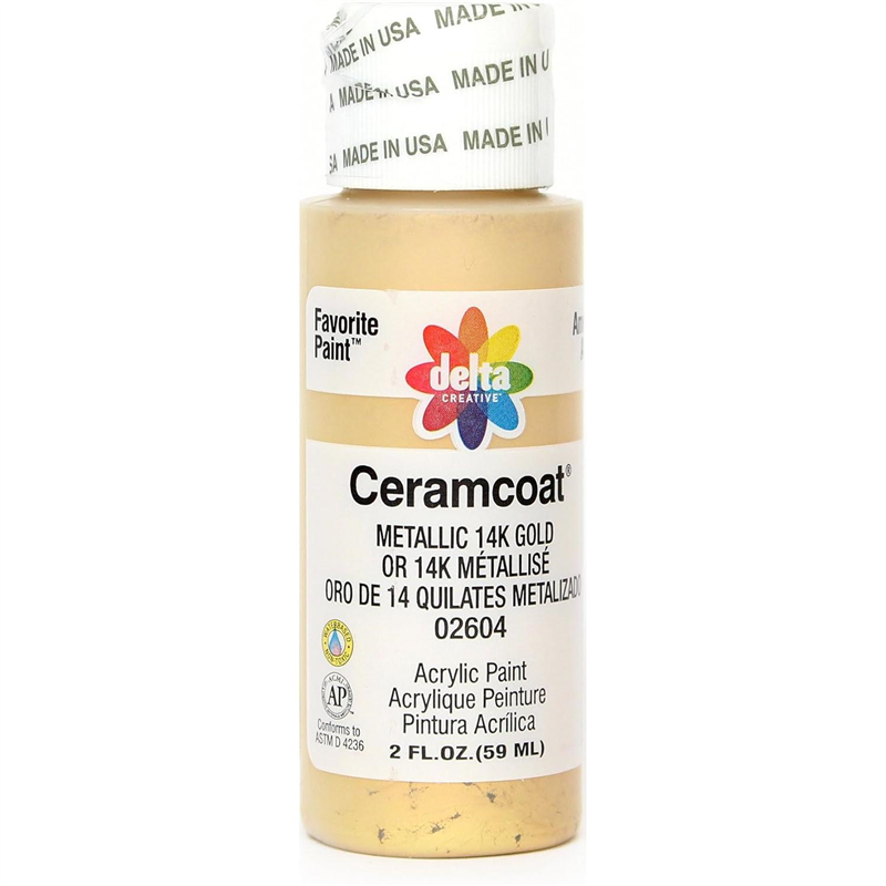 プラッド アクリル絵具 セラムコート 14Kゴールド CE-2604 2oz.(59ml) 1個（ご注文単位1個）【直送品】