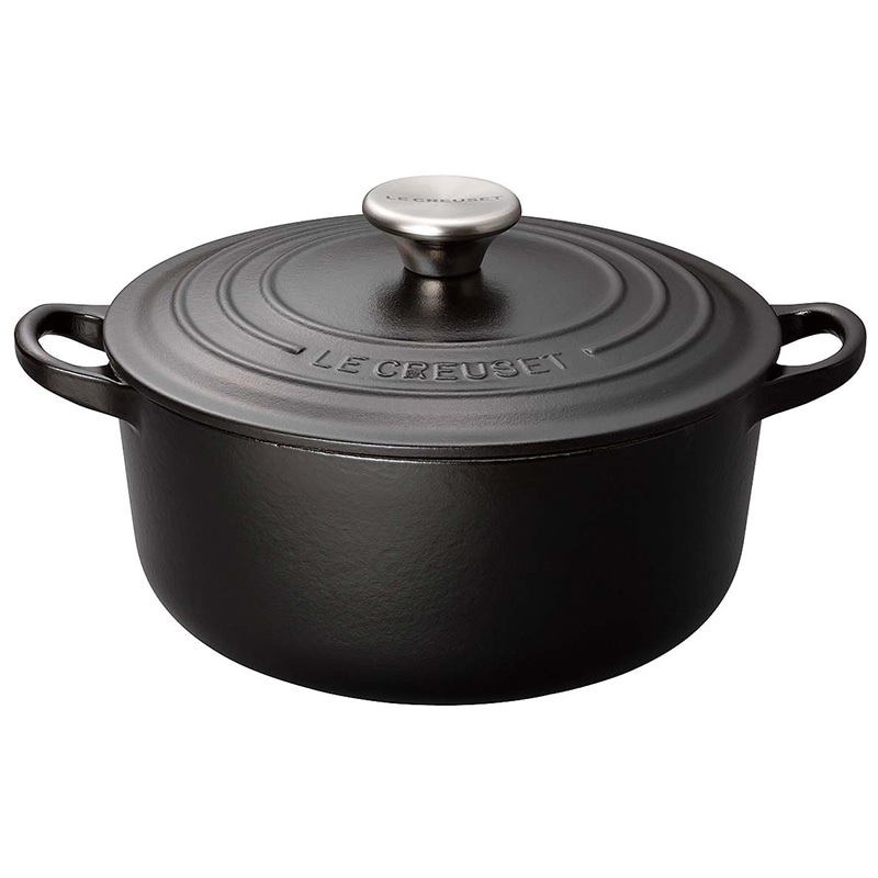 ル・クルーゼ　トラディション　ココットロンド 20cm　2101-20-00 マットブラック 1個（ご注文単位1個）【直送品】