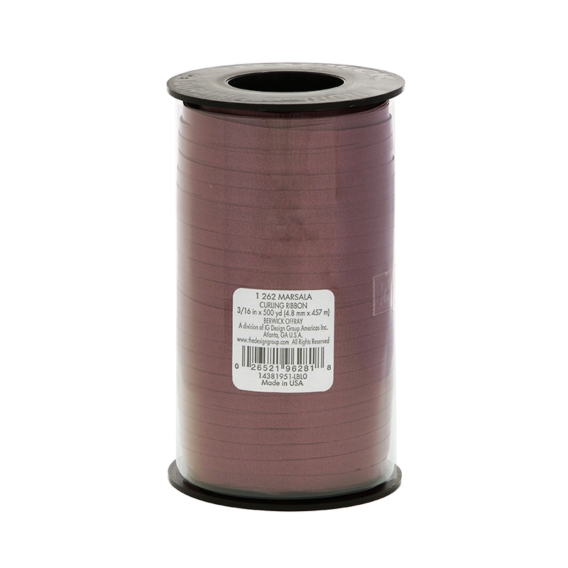 スプレンドレットリボン 太 5mm幅×457m 262 バーガンディー 1巻