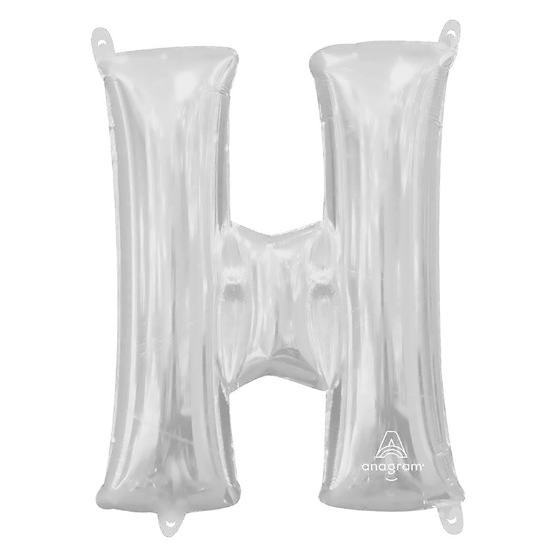 TakaraTec レターバルーン アルファベット 16インチ H シルバー  1枚（ご注文単位1枚）【直送品】