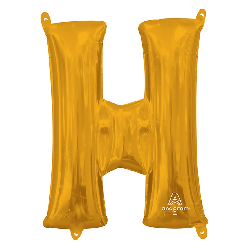 TakaraTec レターバルーン アルファベット 16インチ H ゴールド  1枚（ご注文単位1枚）【直送品】