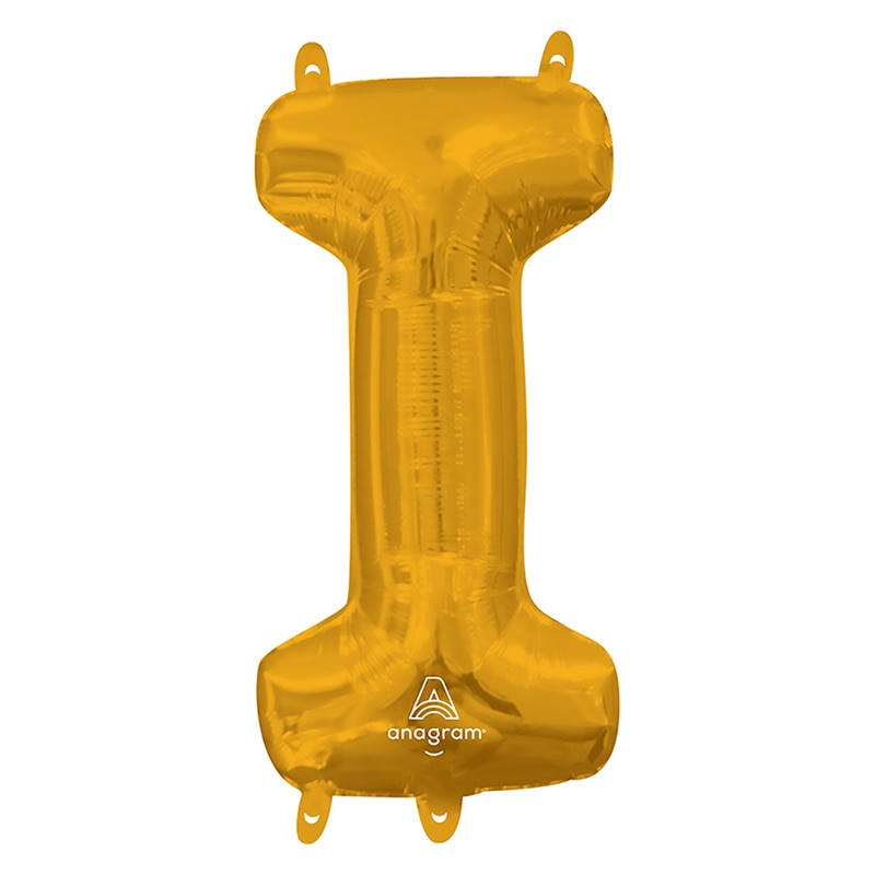 TakaraTec レターバルーン アルファベット 16インチ I ゴールド  1枚（ご注文単位1枚）【直送品】