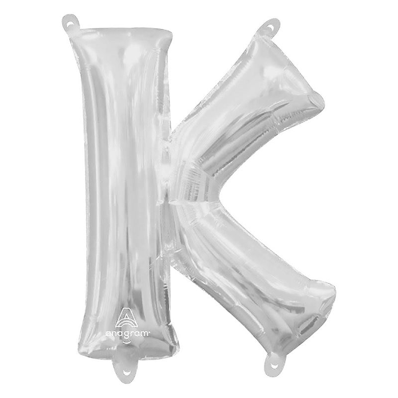 TakaraTec レターバルーン アルファベット 16インチ K シルバー  1枚（ご注文単位1枚）【直送品】