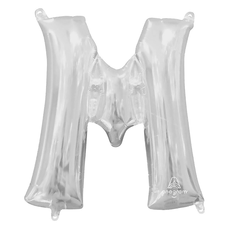 TakaraTec レターバルーン アルファベット 16インチ M シルバー  1枚（ご注文単位1枚）【直送品】