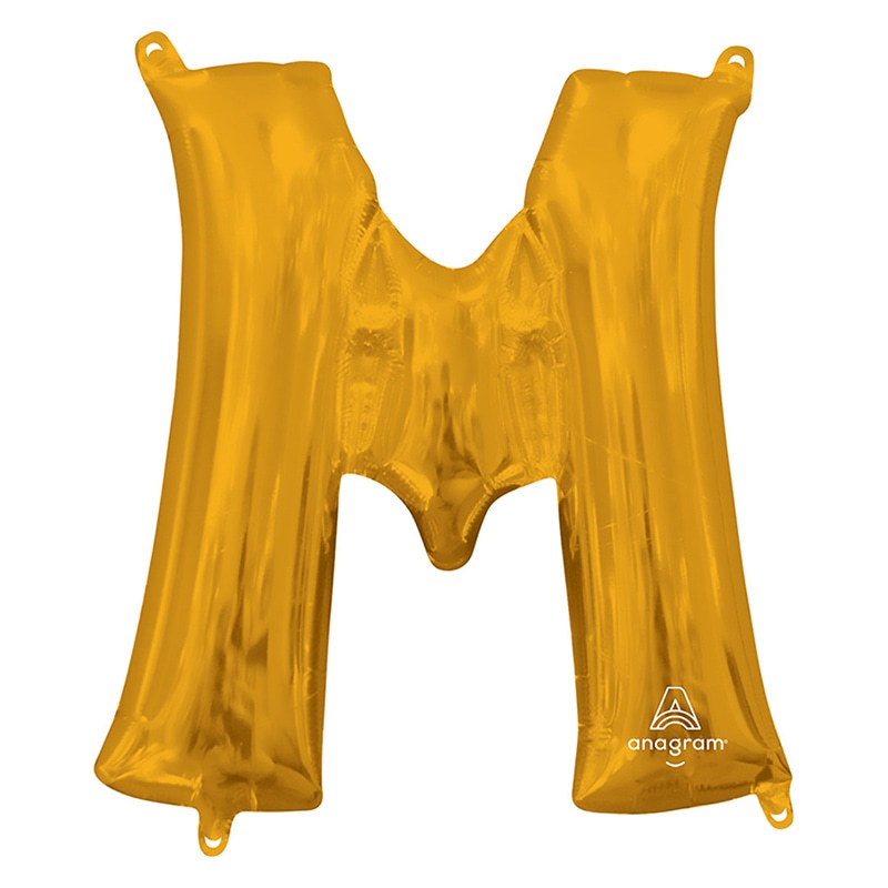 TakaraTec レターバルーン アルファベット 16インチ M ゴールド  1枚（ご注文単位1枚）【直送品】
