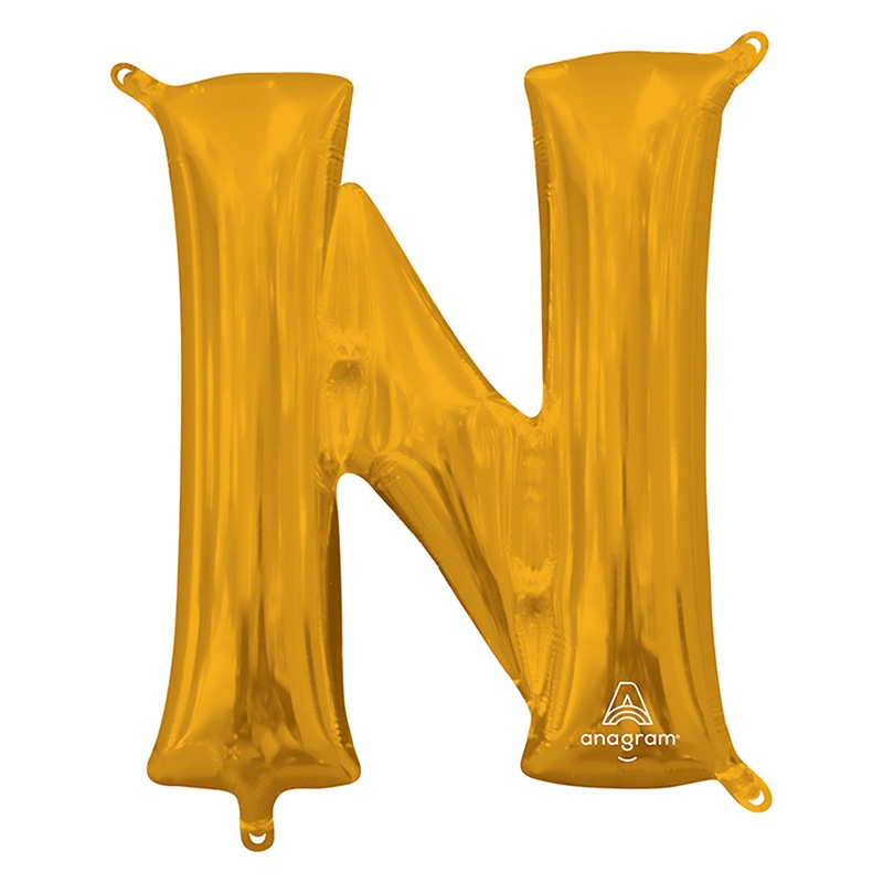 TakaraTec レターバルーン アルファベット 16インチ N ゴールド  1枚（ご注文単位1枚）【直送品】