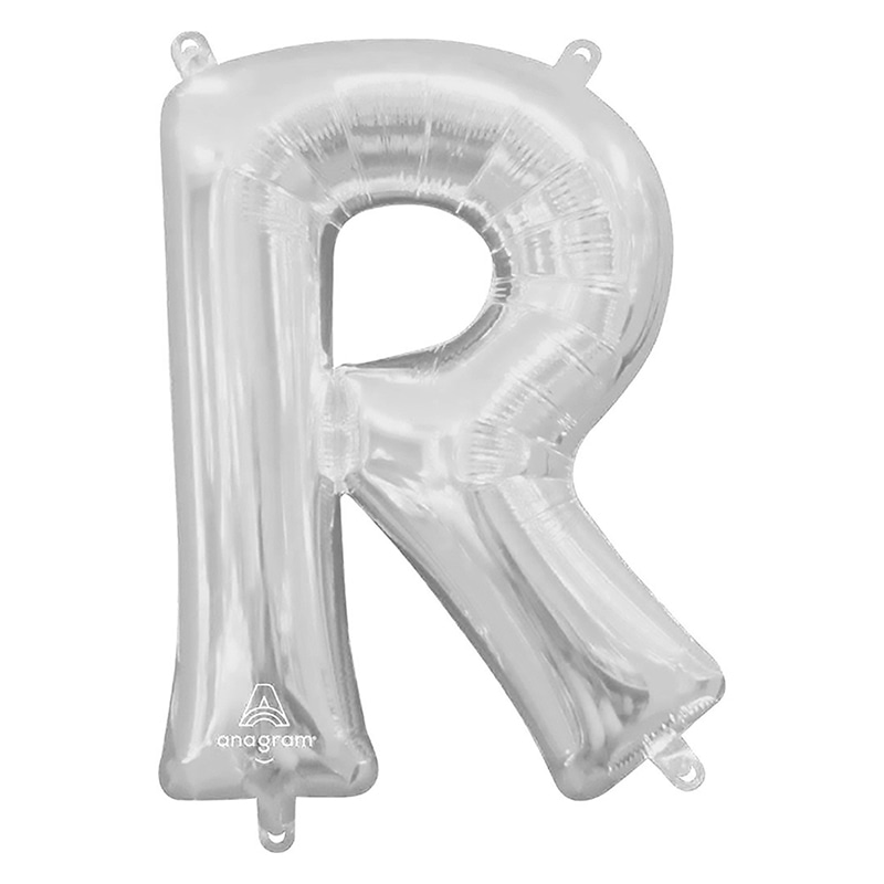 TakaraTec レターバルーン アルファベット 16インチ R シルバー  1枚（ご注文単位1枚）【直送品】