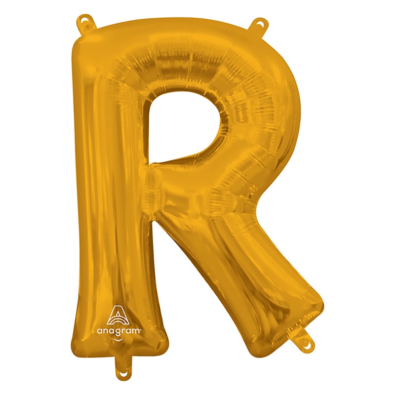 TakaraTec レターバルーン アルファベット 16インチ R ゴールド  1枚（ご注文単位1枚）【直送品】