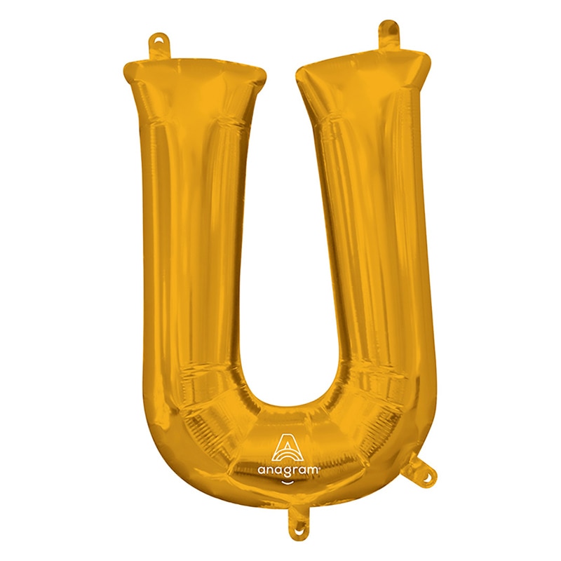 TakaraTec レターバルーン アルファベット 16インチ U ゴールド  1枚（ご注文単位1枚）【直送品】