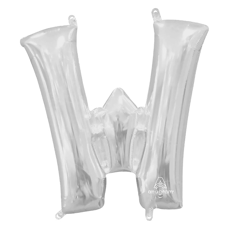 TakaraTec レターバルーン アルファベット 16インチ W シルバー  1枚（ご注文単位1枚）【直送品】