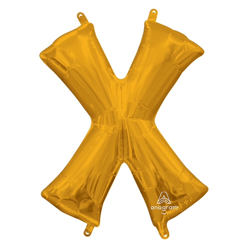 TakaraTec レターバルーン アルファベット 16インチ X ゴールド  1枚（ご注文単位1枚）【直送品】